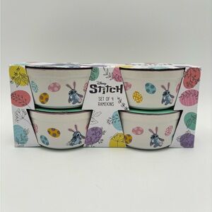 Disney Stitch Easter Ceramic Ramekins Set of 4